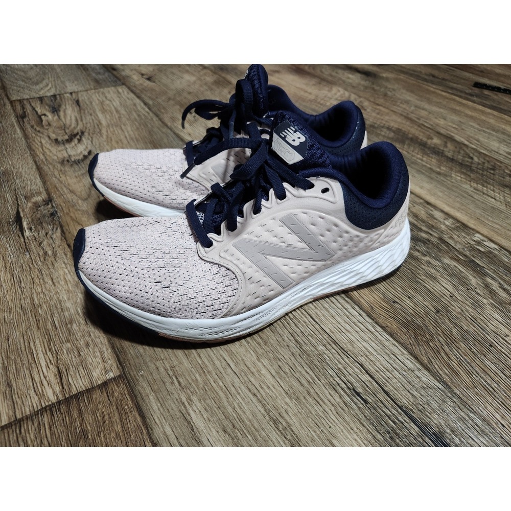 New Balance Women's Fresh Foam Pink Navy Bkue Athletic Running Shoes Size 8 - Picture 12 of 16